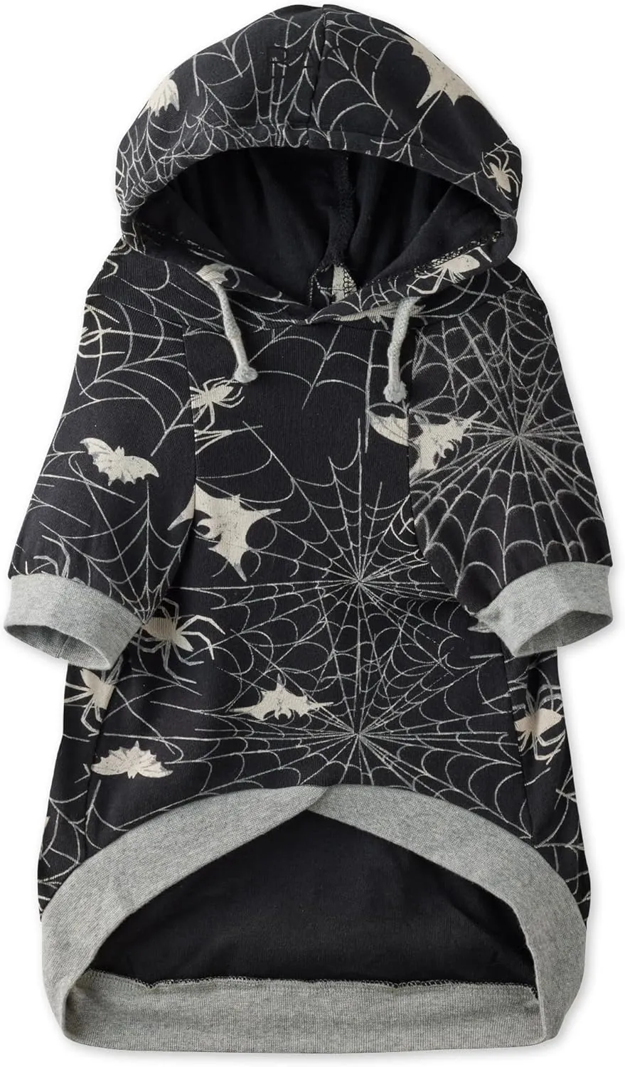 100% Organic Cotton Rocky - The Comfy Dog Hoodie Pet Coat for Small, Medium and Large Dogs, Batty Black, Small