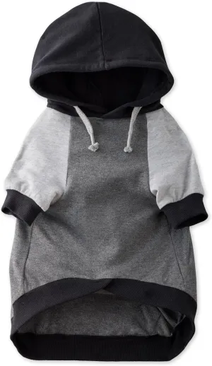 100% Organic Cotton Rocky - The Comfy Dog Hoodie Pet Coat for Small, Medium and Large Dogs, Black Color Block, Small