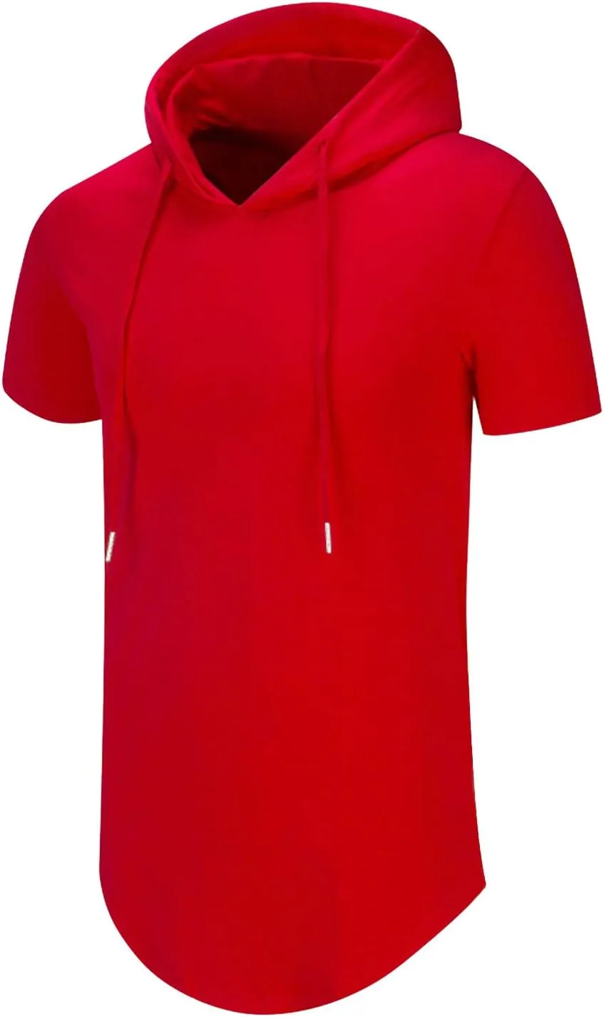 Aiyino Men's S-5X Short Sleeve Fashion Athletic Hoodies Sport Sweatshirt Hip Hop Pullover