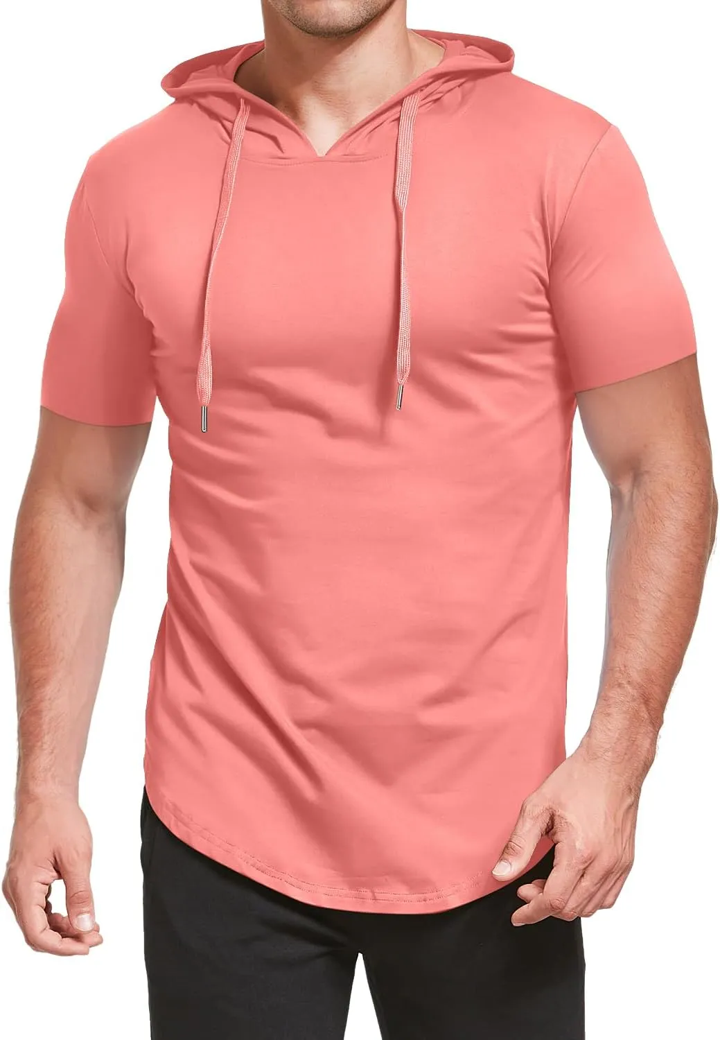Aiyino Men's S-5X Short Sleeve Fashion Athletic Hoodies Sport Sweatshirt Hip Hop Pullover