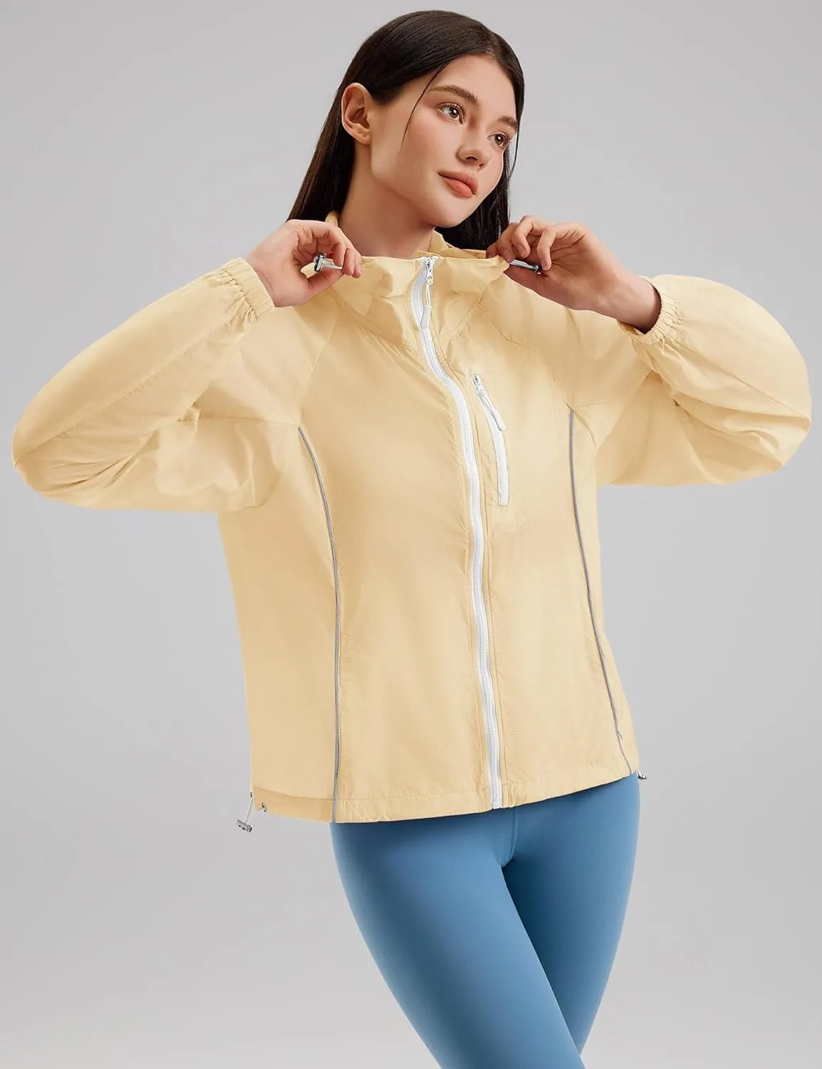 Avoogue Women's UPF 50  Sun Protection UV Jacket Full Zip Lightweight Jacket Athletic Workout Hoodie