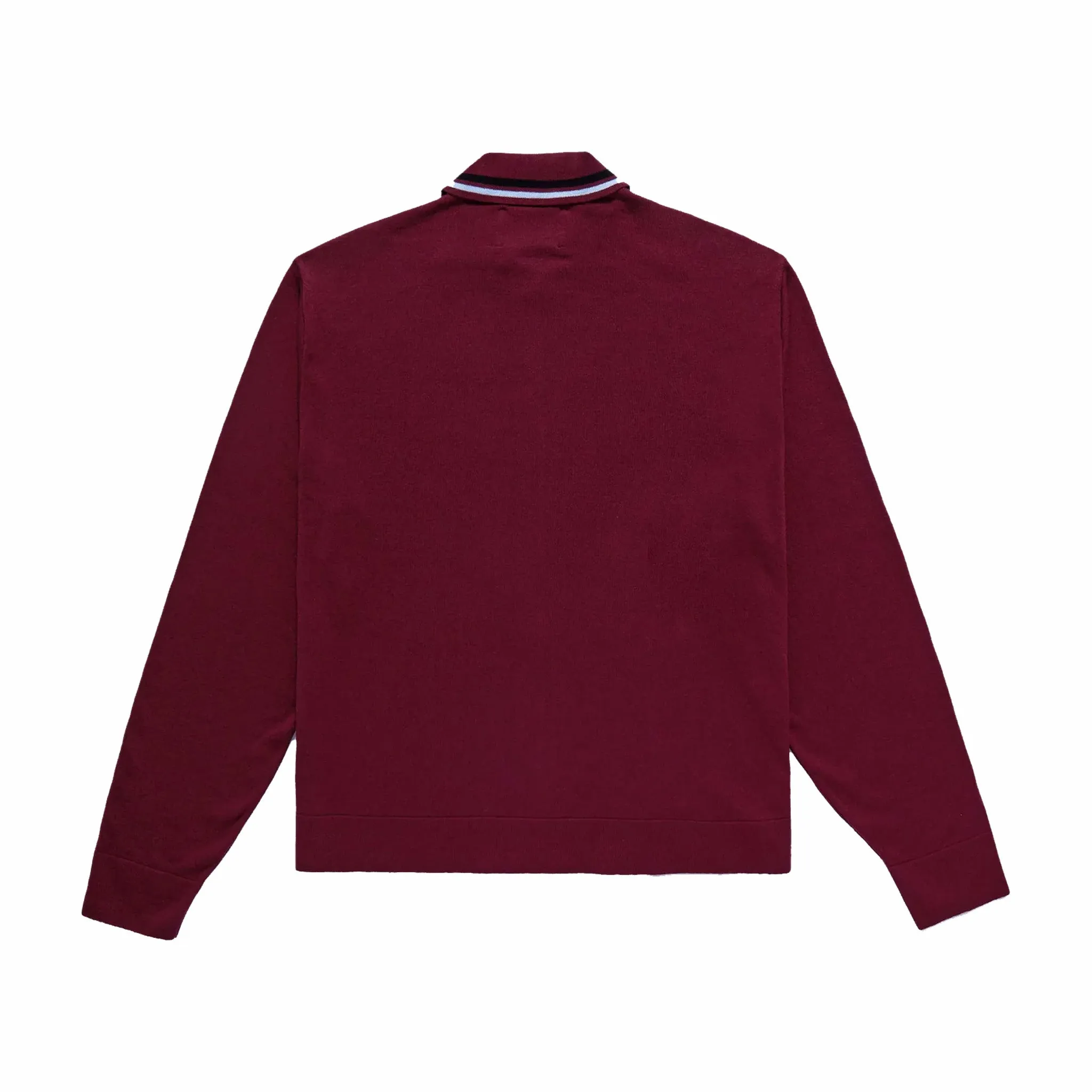 Awake NY Contrast Stitch Full Zip Cardigan (Maroon)