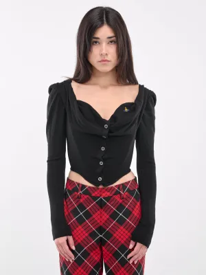 Bea Corset Cardigan (1803002V-Y0006-BLACK)