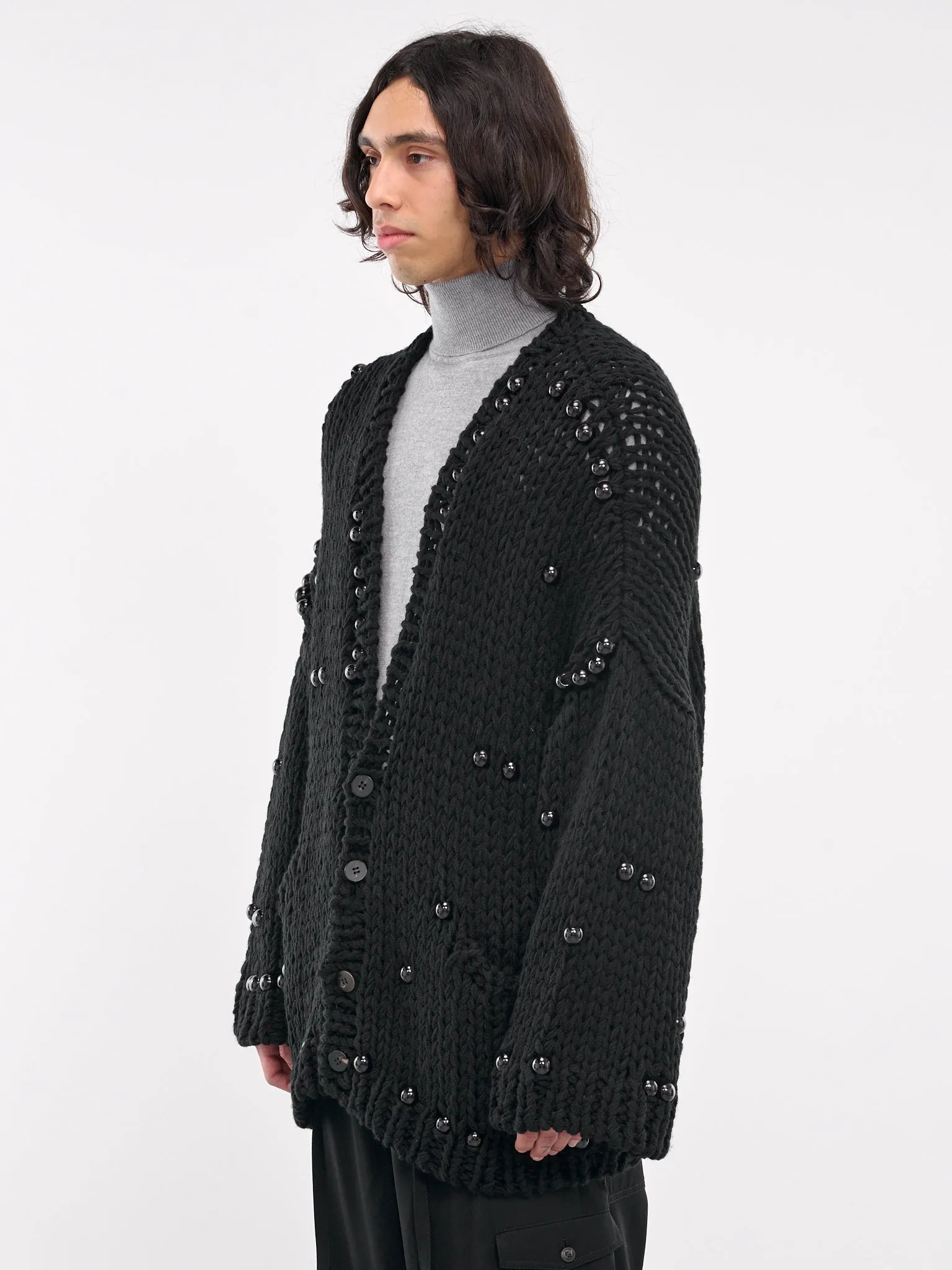 Beaded Knit Cardigan (S24AW20KNT-BLACK)
