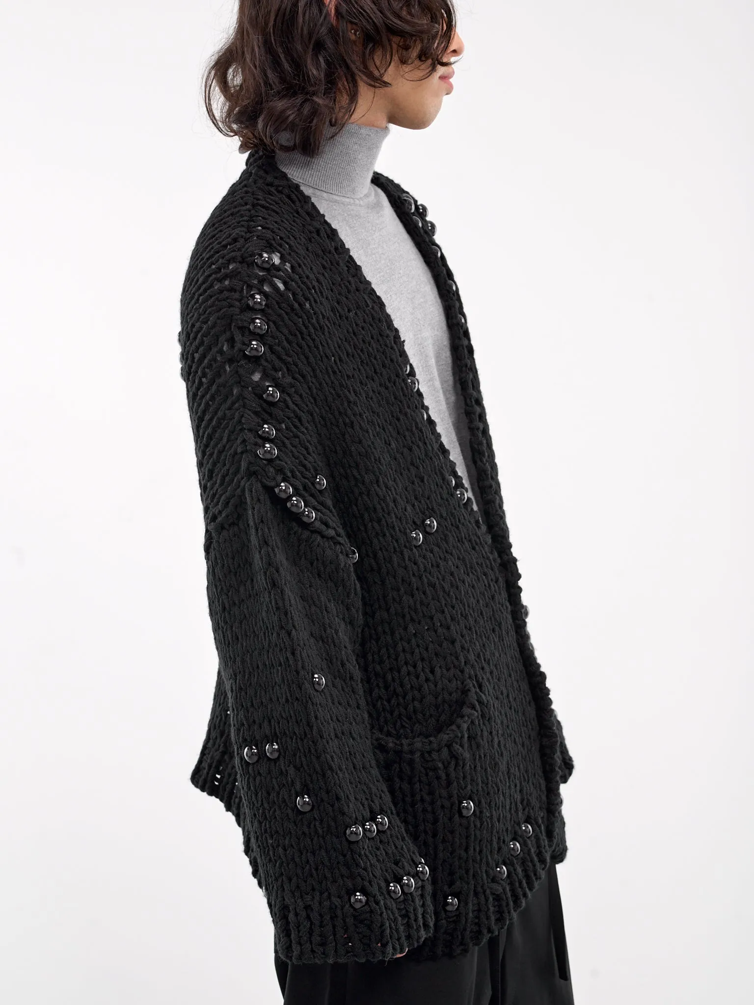 Beaded Knit Cardigan (S24AW20KNT-BLACK)