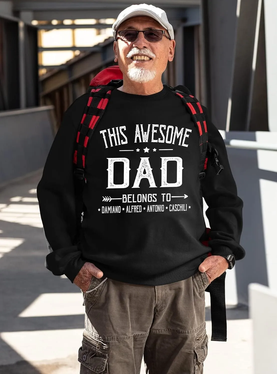 Best Dad Ever Ever - Family Personalized, Personalized Dad Grandkids with Name Shirt, Custom Unisex T-Shirt