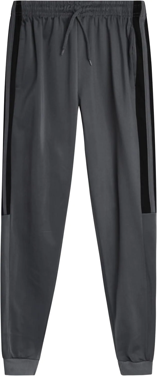 Boys Sweatpants - 4 Pack Tricot Athletic Kids Joggers Clothes for Boys Jogger Pants with Pockets (Size: 4-18)