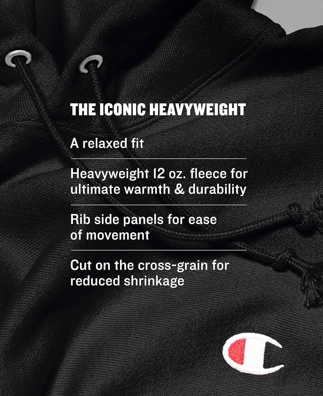 Champion Men's Hoodie, Reverse Weave, Fleece Comfortable Pullover Sweatshirt For Men