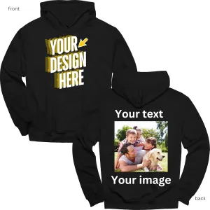 Custom Hoodie for Men & Women | Personalized Gift for Boyfiend, Girlfriend | Customized Front & Back Printed Hoodie