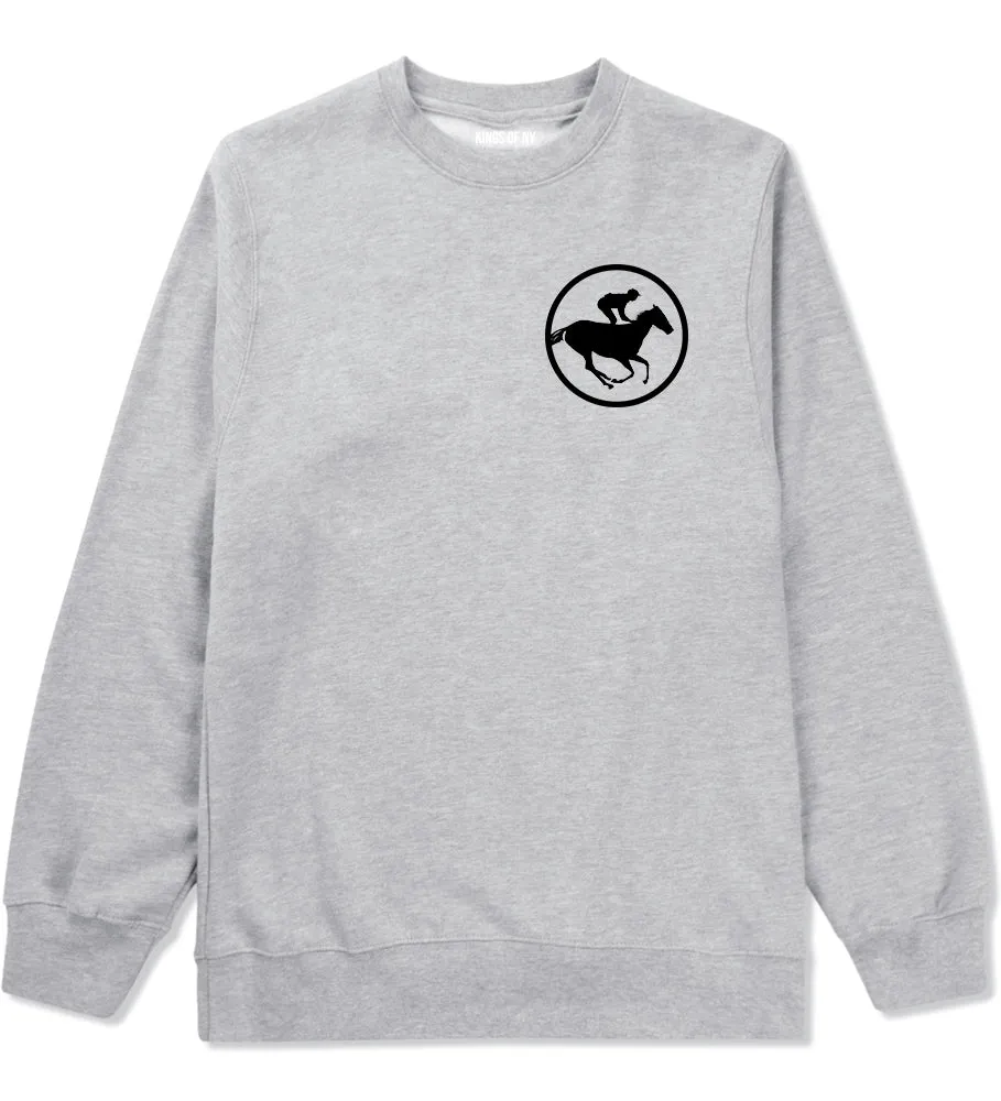Derby Horse Racing Chest Mens Crewneck Sweatshirt