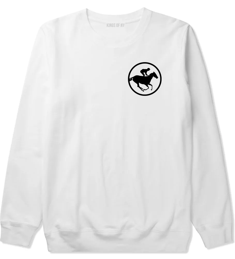 Derby Horse Racing Chest Mens Crewneck Sweatshirt