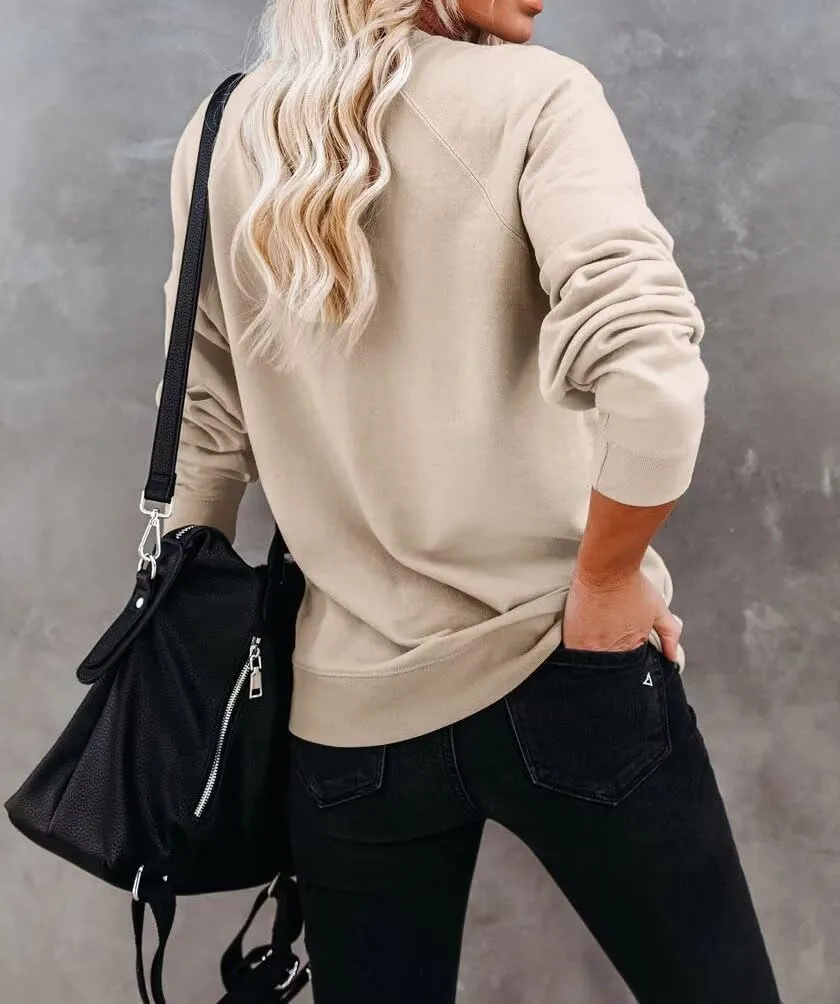 Dressmine Womens Casual Long Sleeve Mama Sweatshirts Knit Loose Graphic Crewneck Pullover Mom Shirt Tops
