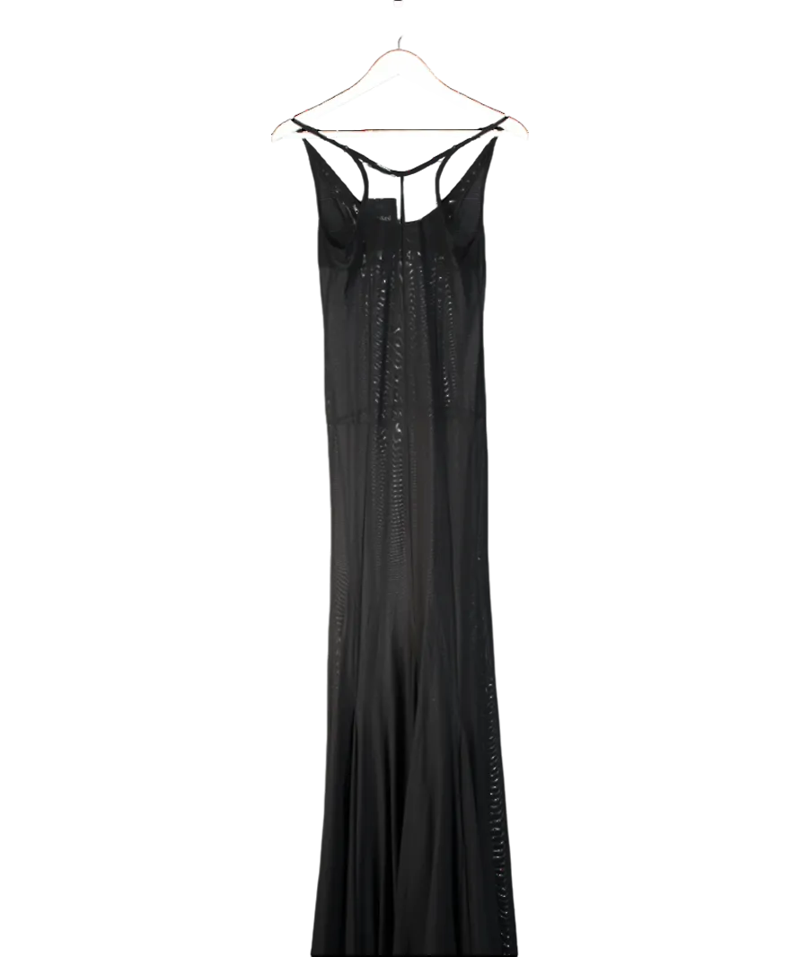 Fanci Club Black Mariana Evening Maxi Dress UK XS