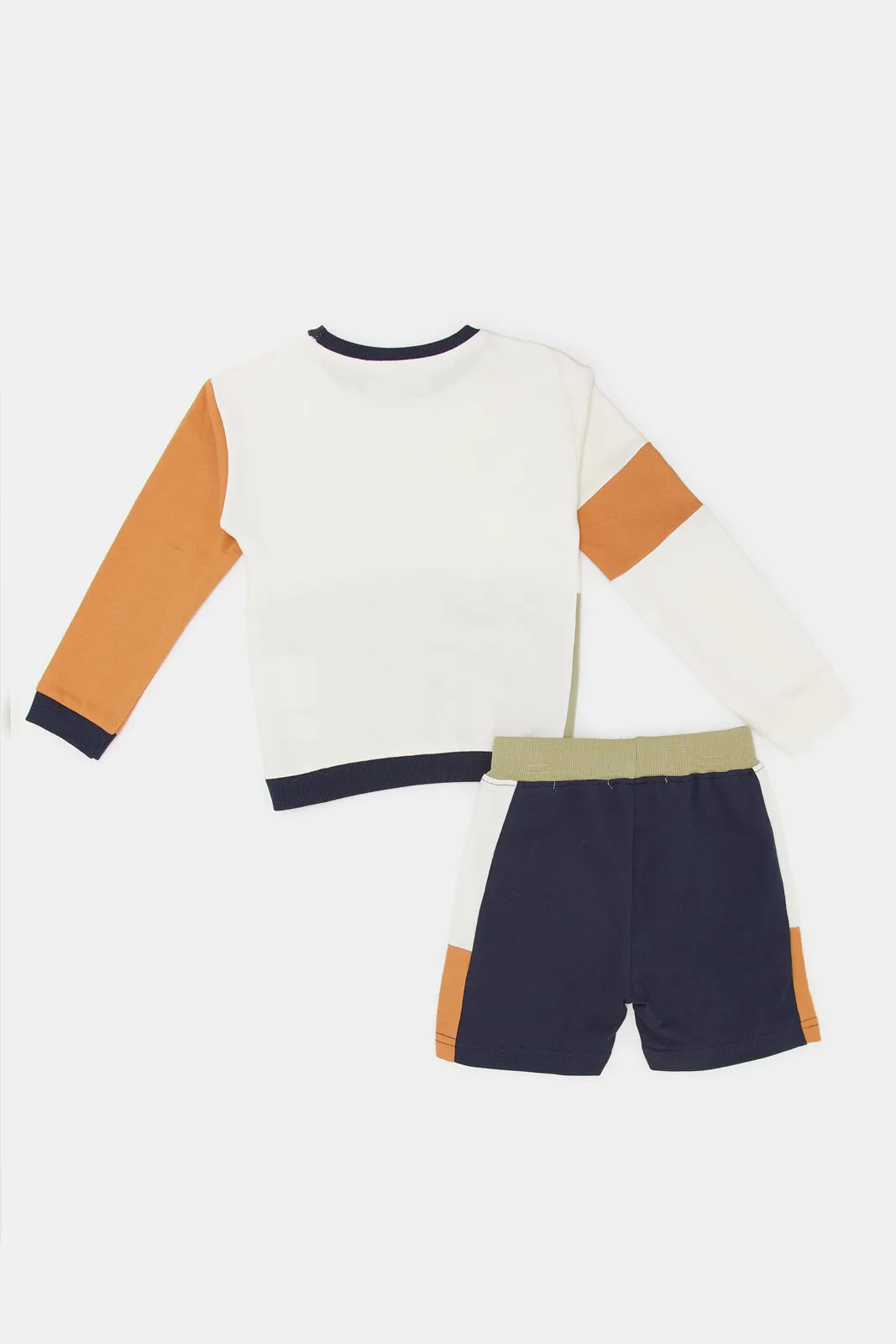Infant Boys Multicolour Cut And Sew Casual Set (2 Piece)
