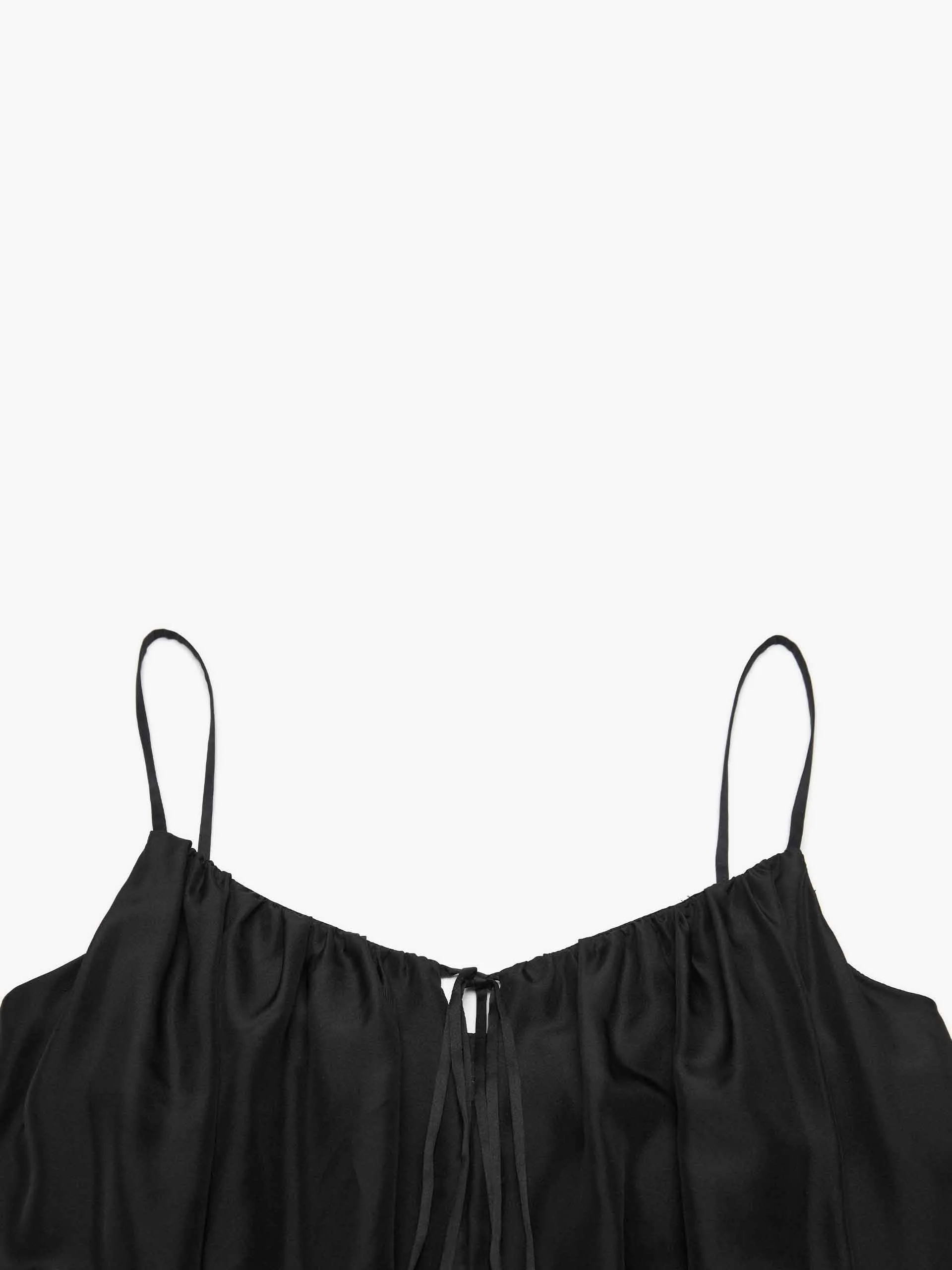 Lace Detail Silk Dress