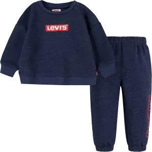 Levi's baby-girls Crewneck Sweatshirt and Joggers 2-piece Outfit Set
