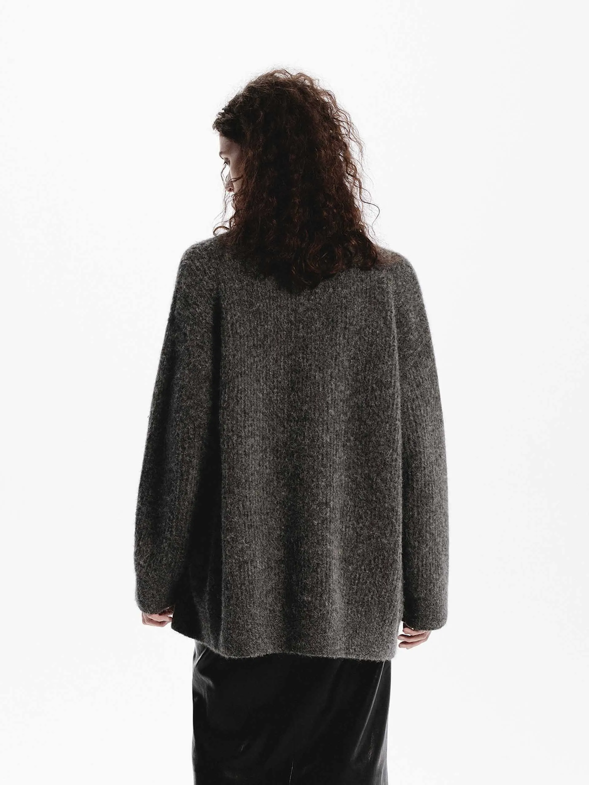 Paneled Detail Loose Cardigan