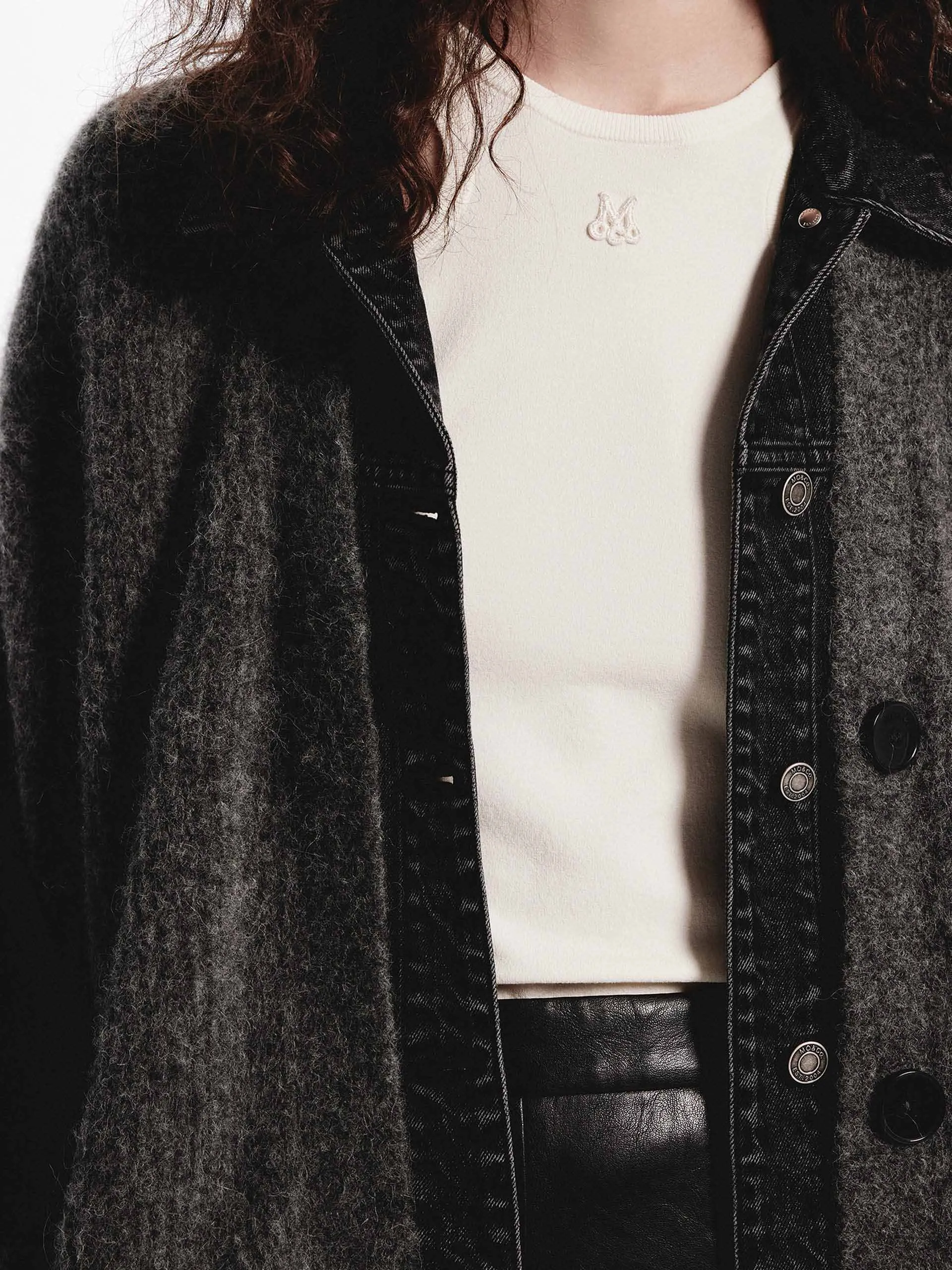 Paneled Detail Loose Cardigan