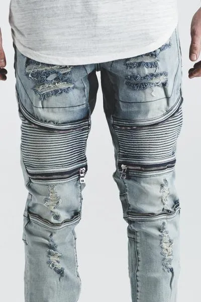 Pete Biker Denim ( Light Blue)