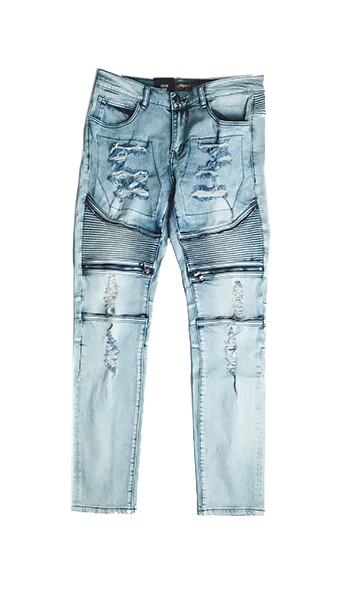 Pete Biker Denim ( Light Blue)