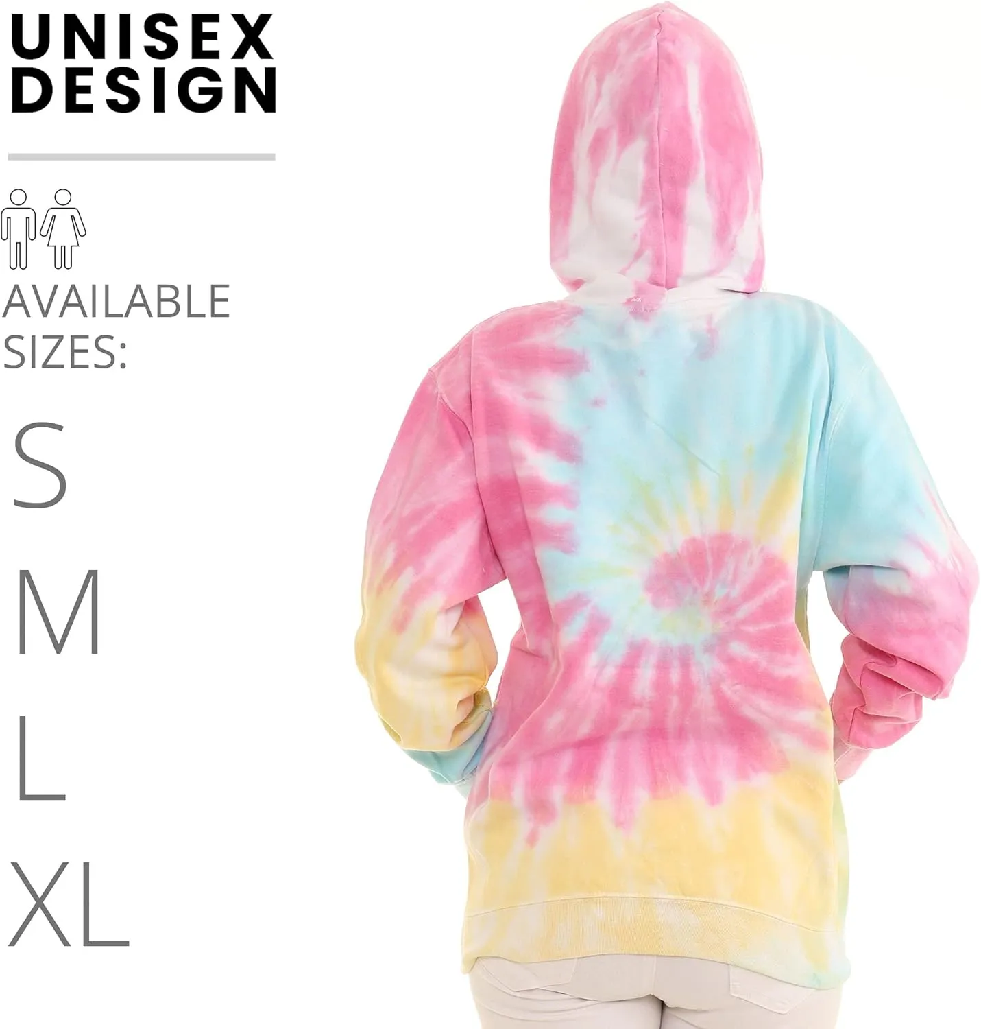 Pure Essence Tie Dye Sweatpants, Long Sleeve T-Shirts, Hoodies, and Crew Neck Sweatshirts (Sizes S, M, L, XL).