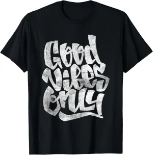 Retro Good Vibes Quotes Illustration Inspirational Outfit T-Shirt