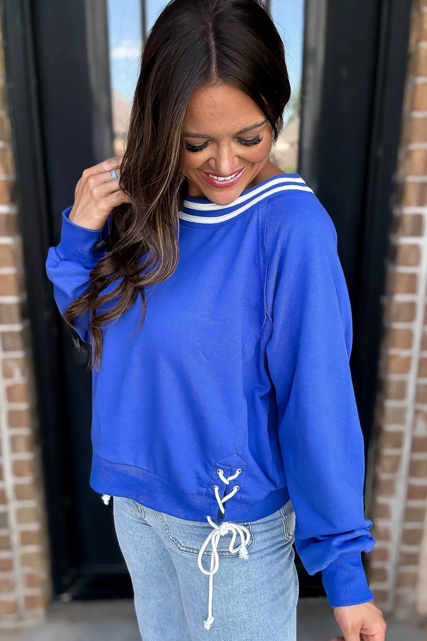 Royal Striped Round Neckline