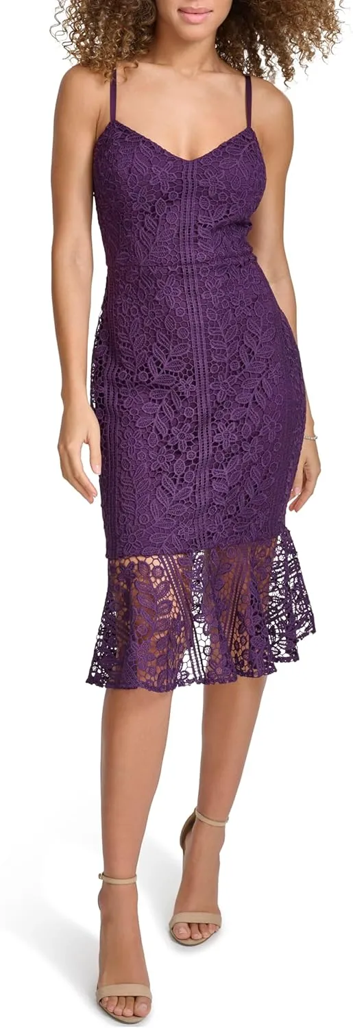 Siena Women's Floral Lace Midi Dress