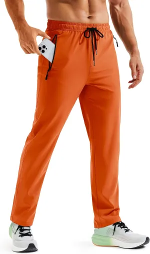 TACVASEN Mens Lighweight Hiking Pants Athletic Casual Quick Dry Stretch Water Resistant Joggers with Pockets Workout Gym