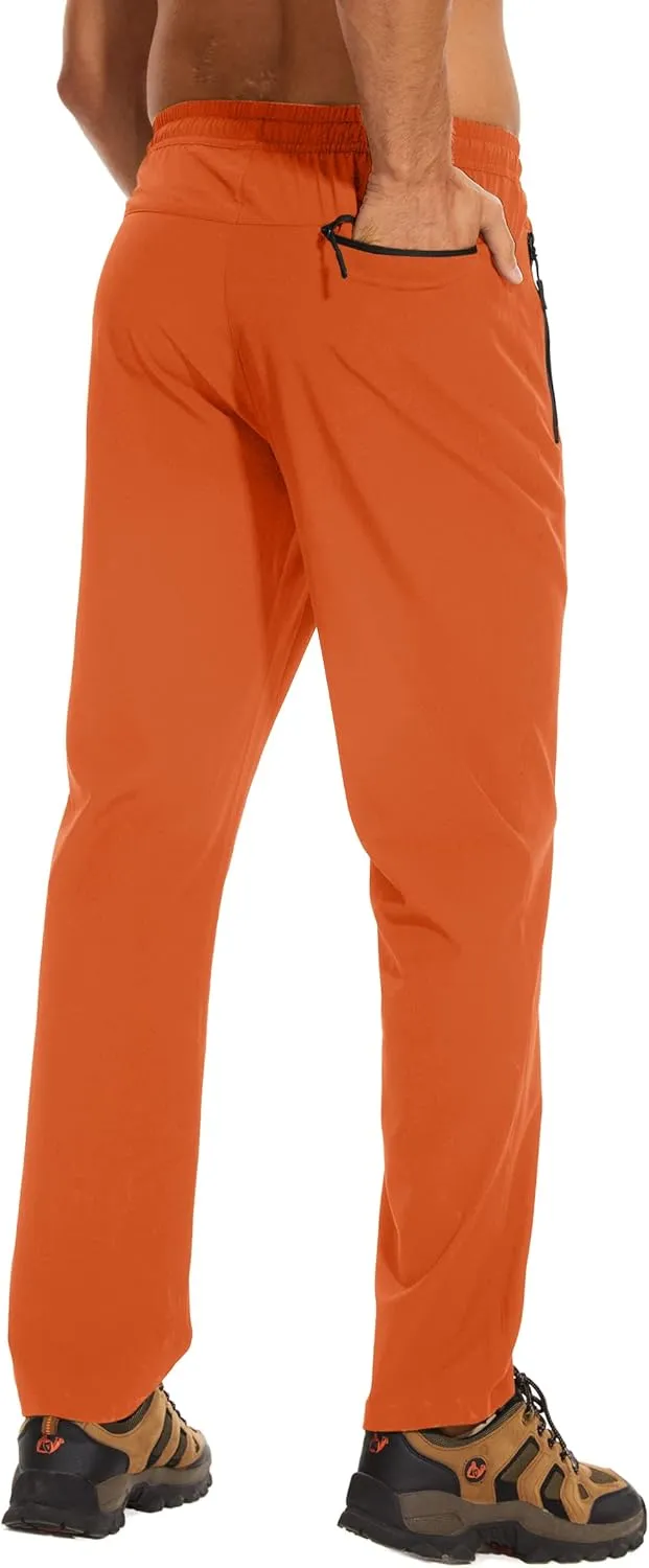 TACVASEN Mens Lighweight Hiking Pants Athletic Casual Quick Dry Stretch Water Resistant Joggers with Pockets Workout Gym
