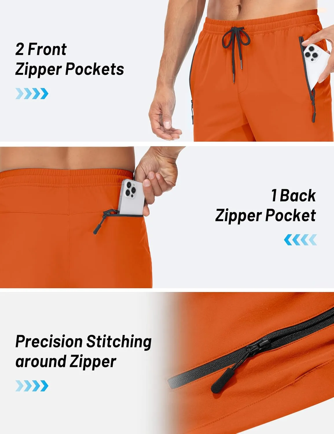 TACVASEN Mens Lighweight Hiking Pants Athletic Casual Quick Dry Stretch Water Resistant Joggers with Pockets Workout Gym