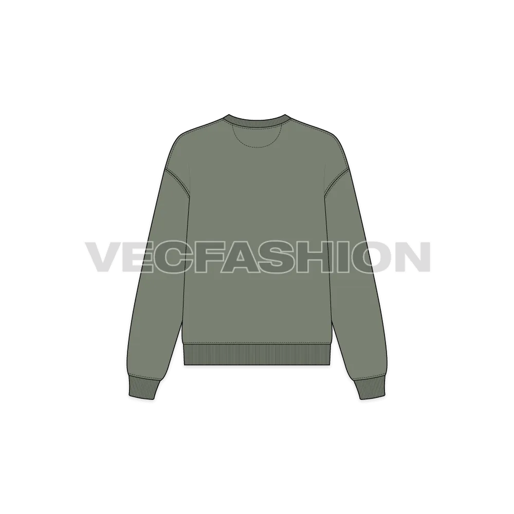 Women's Crew Neck Drop Shoulder Sweatshirt