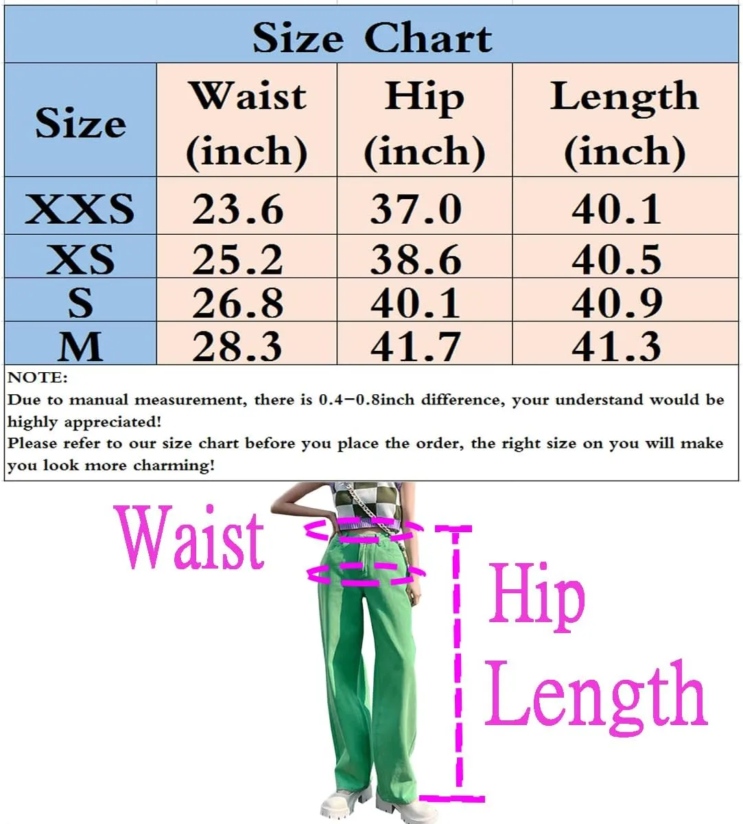 Women's High Waisted Straight Wide Leg Loose Fit Baggy Boyfriend Jeans Y2K Denim Pants for Teen Girl