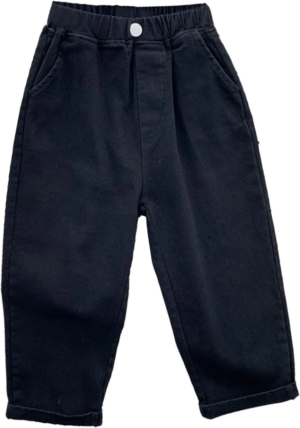 Yartina Toddler Baby Boys Jogger Pants Pull On Cargo Dungarees Drawstring Sweatpants with Pockets Casual Wear